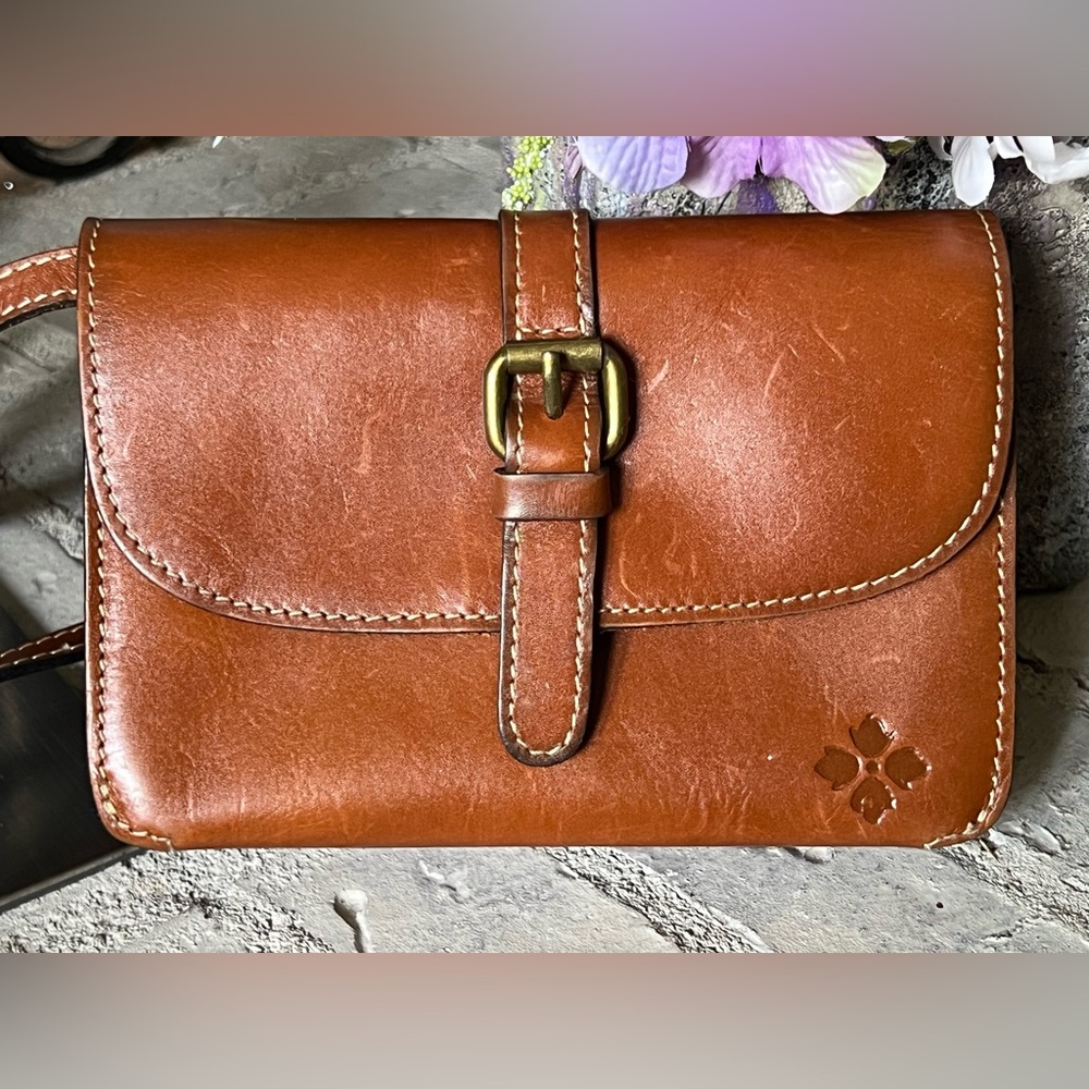 Patricia Nash Torri Crossbody Heritage Tan Leather Bag - Picture 2 of 11